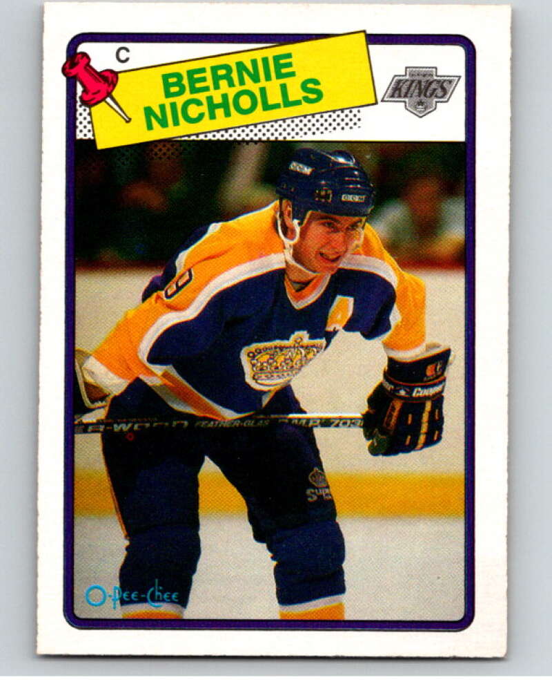 1988-89 O-Pee-Chee #169 Bernie Nicholls  Los Angeles Kings  V53913 Image 1