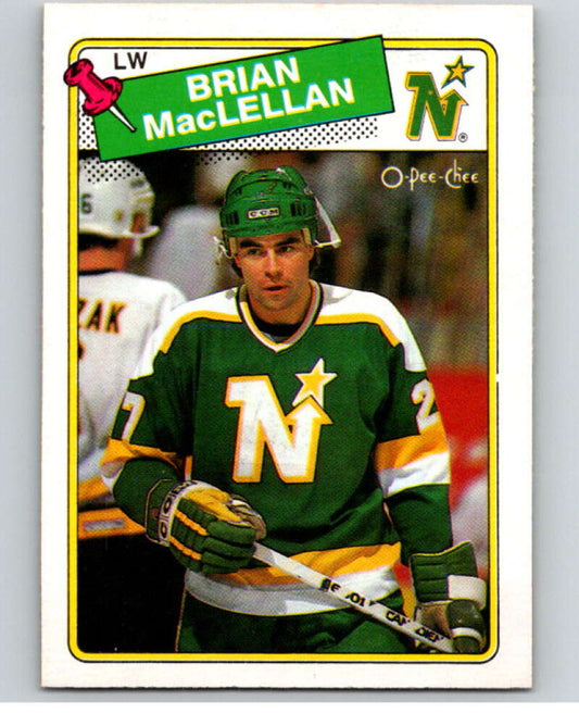 1988-89 O-Pee-Chee #193 Brian MacLellan  Minnesota North Stars  V53926 Image 1
