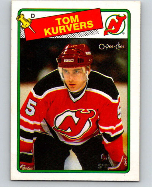 1988-89 O-Pee-Chee #222 Tom Kurvers  New Jersey Devils  V53935 Image 1