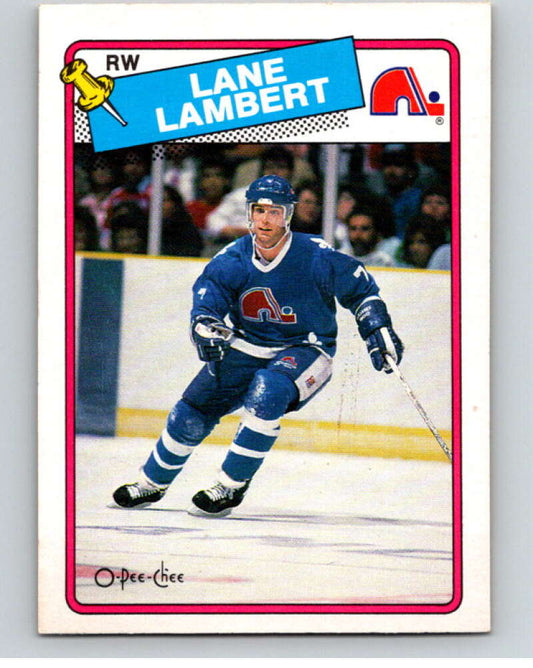 1988-89 O-Pee-Chee #224 Lane Lambert  Quebec Nordiques  V53936 Image 1