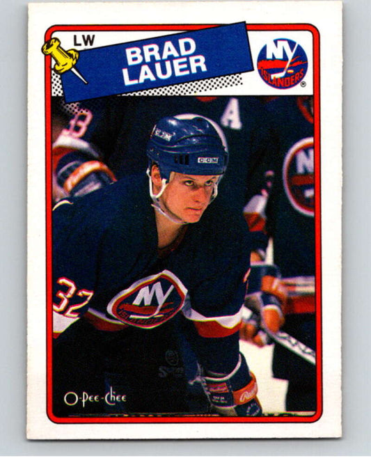 1988-89 O-Pee-Chee #226 Brad Lauer  RC Rookie New York Islanders  V53937 Image 1