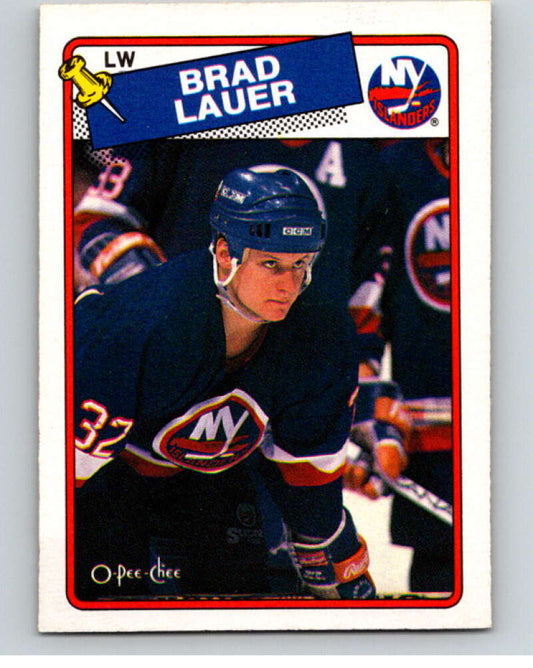 1988-89 O-Pee-Chee #226 Brad Lauer  RC Rookie New York Islanders  V53938 Image 1