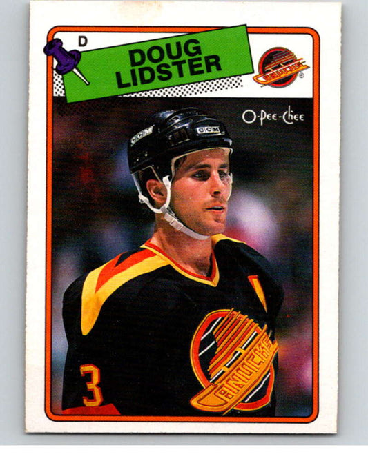 1988-89 O-Pee-Chee #228 Doug Lidster  Vancouver Canucks  V53940 Image 1