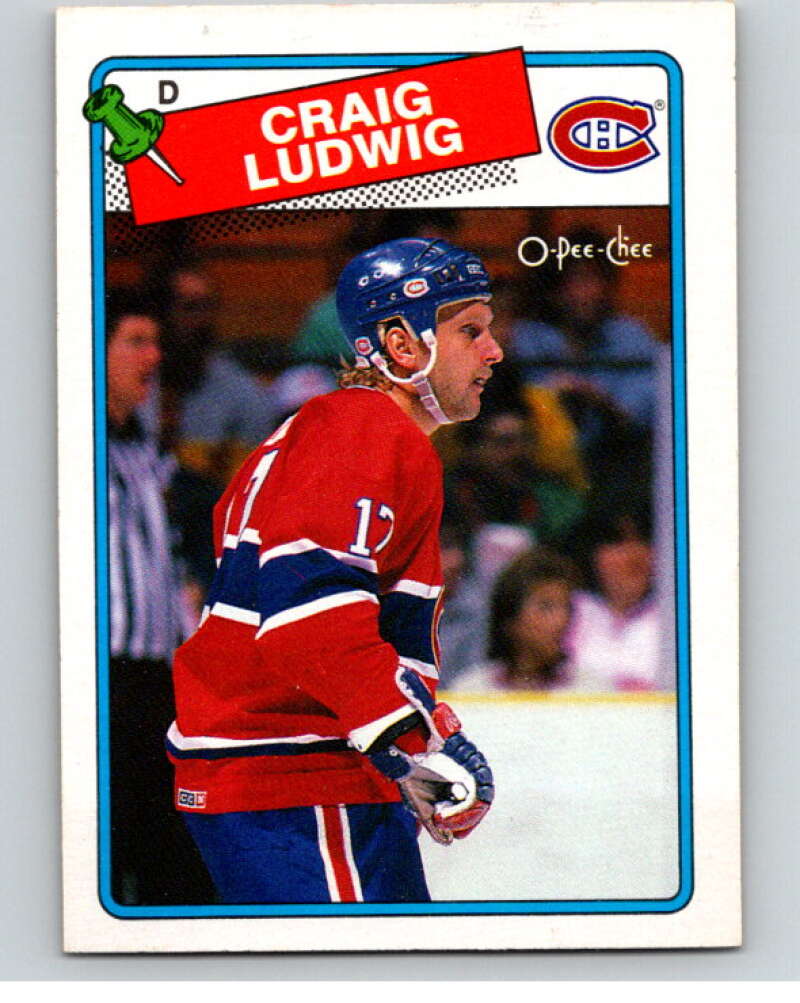 1988-89 O-Pee-Chee #230 Craig Ludwig  Montreal Canadiens  V53941 Image 1