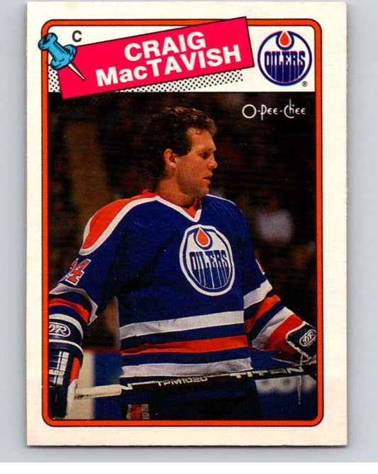 1988-89 O-Pee-Chee #232 Craig MacTavish  Edmonton Oilers  V53942 Image 1