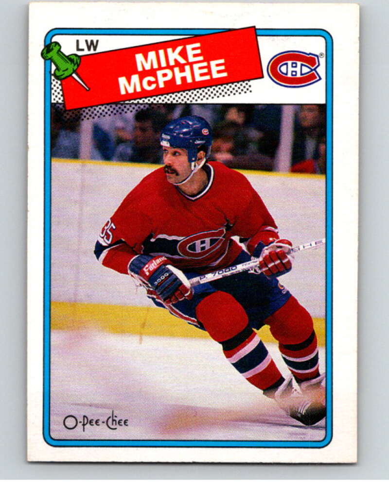 1988-89 O-Pee-Chee #237 Mike McPhee  Montreal Canadiens  V53946 Image 1