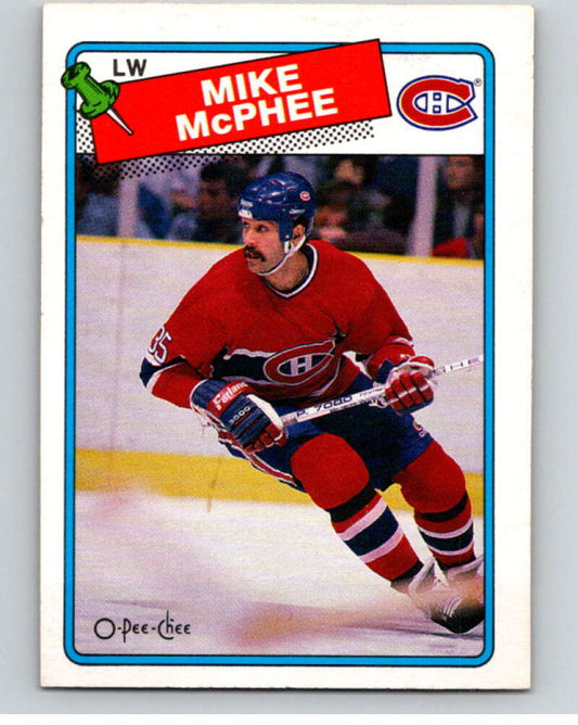 1988-89 O-Pee-Chee #237 Mike McPhee  Montreal Canadiens  V53946 Image 1