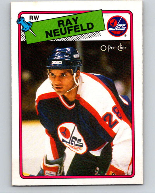 1988-89 O-Pee-Chee #239 Ray Neufeld  Winnipeg Jets  V53947 Image 1