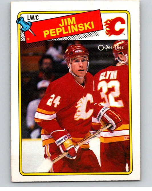 1988-89 O-Pee-Chee #243 Jim Peplinski  Calgary Flames  V53950 Image 1