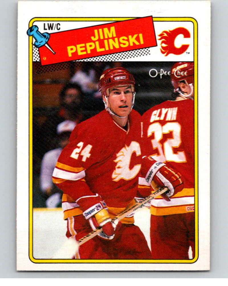 1988-89 O-Pee-Chee #243 Jim Peplinski  Calgary Flames  V53951 Image 1