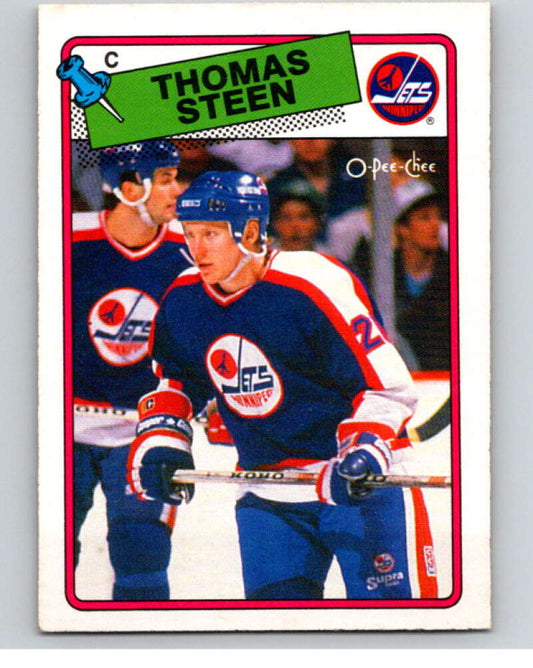 1988-89 O-Pee-Chee #254 Thomas Steen  Winnipeg Jets  V53957 Image 1