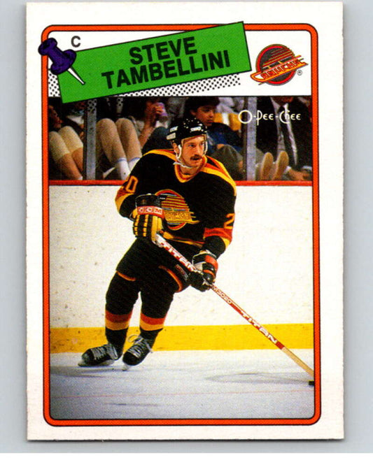 1988-89 O-Pee-Chee #258 Steve Tambellini  Vancouver Canucks  V53960 Image 1