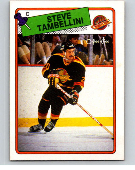 1988-89 O-Pee-Chee #258 Steve Tambellini  Vancouver Canucks  V53961 Image 1