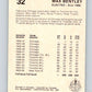 1987 Cartophilium Hockey Hall of Fame #32 Max Bentley  V53994 Image 2