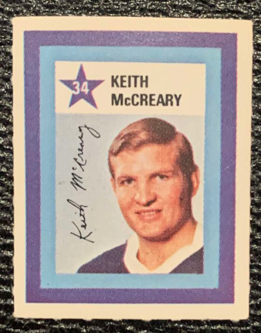 1970-71 Colgate Stamps #34 Keith McCreary  Pittsburgh Penguins  V54240 Image 1