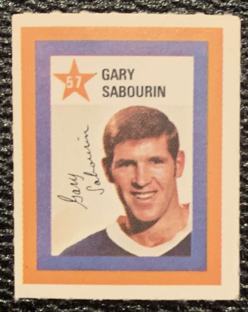 1970-71 Colgate Stamps #57 Gary Sabourin  St. Louis Blues  V54244 Image 1