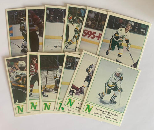 1985-86 Minnesota North Stars Hockey 7-Eleven Complete Team Set 1-12 -  V54255 Image 1