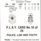 1984-85 Nova Scotia Oilers #16 Raimo Summanen (Police law & Youth) V54260 Image 2