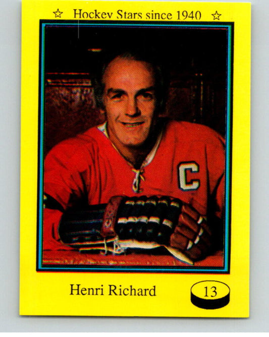 1992 Sport-Flash #13 Henri Richard  Hockey Card V54273 Image 1