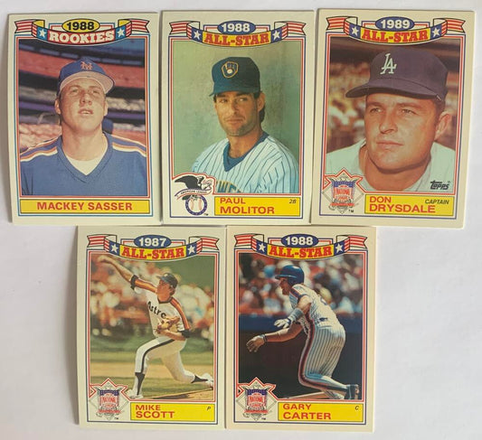 1987 1988 1989 Topps Glossy All-Stars Baseball Card Lot of 5 - VL59983 Image 1