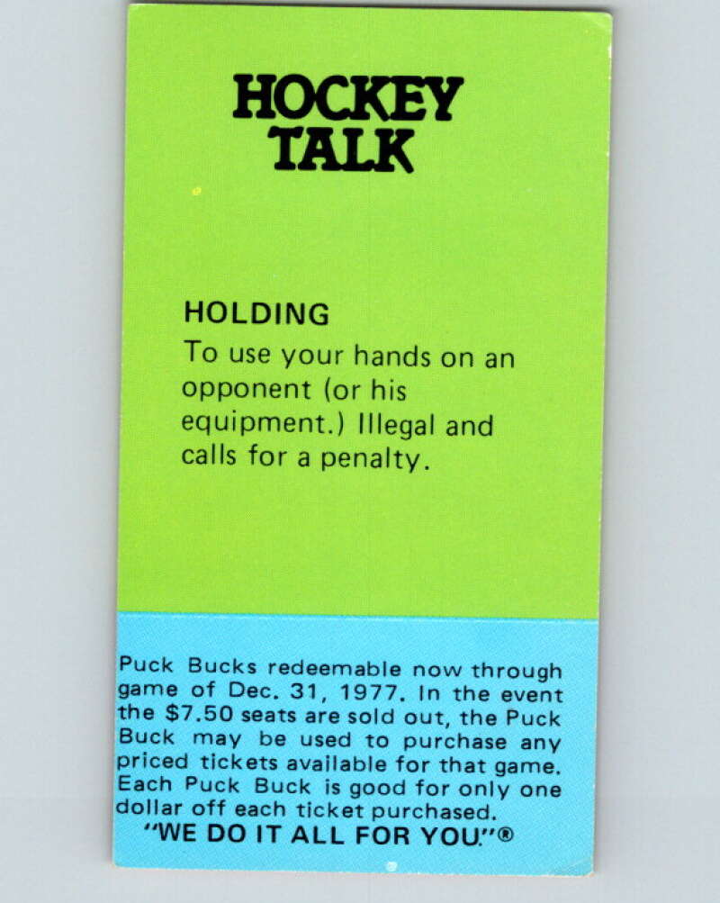 1977-78 McDonald's Puck Buck Hockey  #27 Mike Corrigan  V54297 Image 2