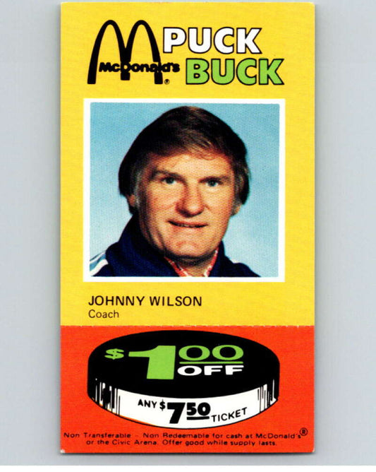 1977-78 McDonald's Puck Buck Hockey  #NNO Johnny Wilson  V54299 Image 1