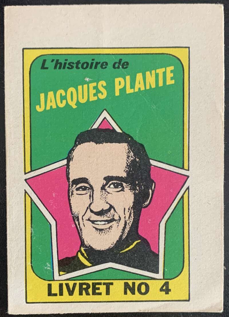 1971-72 O-Pee-Chee Booklets French #4 Jacques Plante    V54304 Image 1