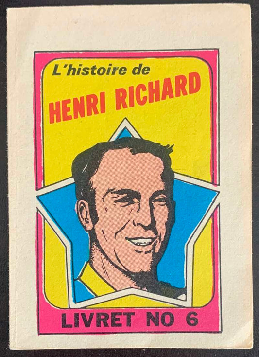 1971-72 O-Pee-Chee Booklets French #6 Henri Richard    V54308 Image 1