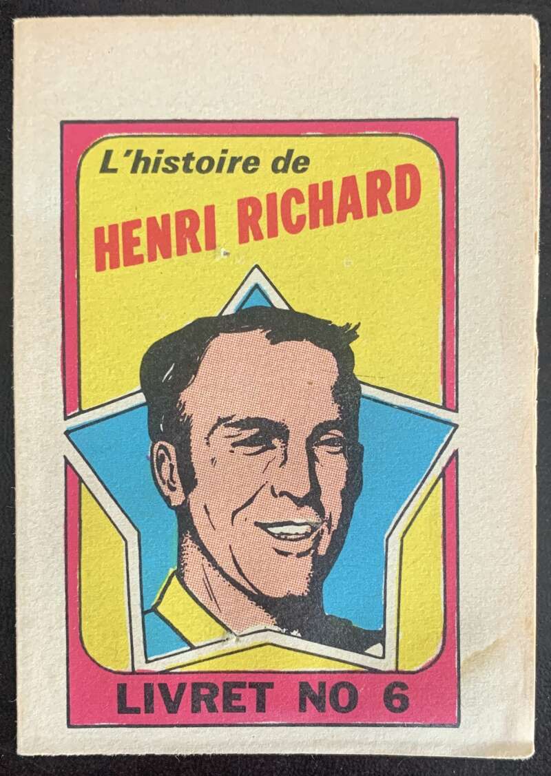 1971-72 O-Pee-Chee Booklets French #6 Henri Richard    V54309 Image 1
