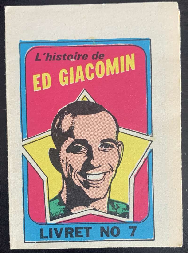 1971-72 O-Pee-Chee Booklets French #7 Ed Giacomin    V54310 Image 1