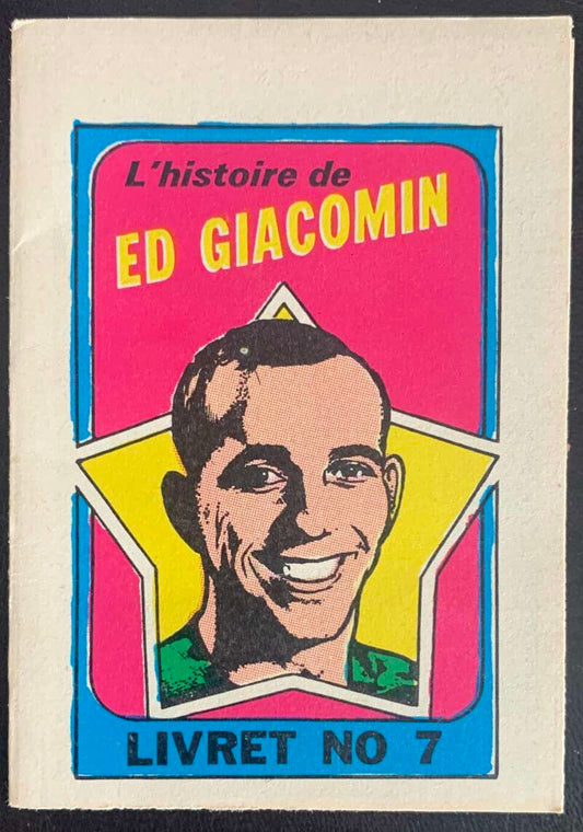 1971-72 O-Pee-Chee Booklets French #7 Ed Giacomin    V54311 Image 1