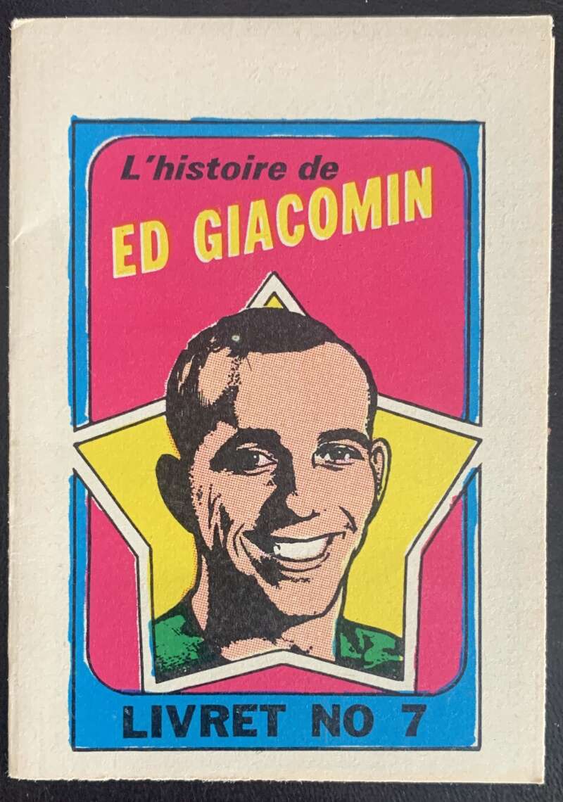 1971-72 O-Pee-Chee Booklets French #7 Ed Giacomin    V54311 Image 1