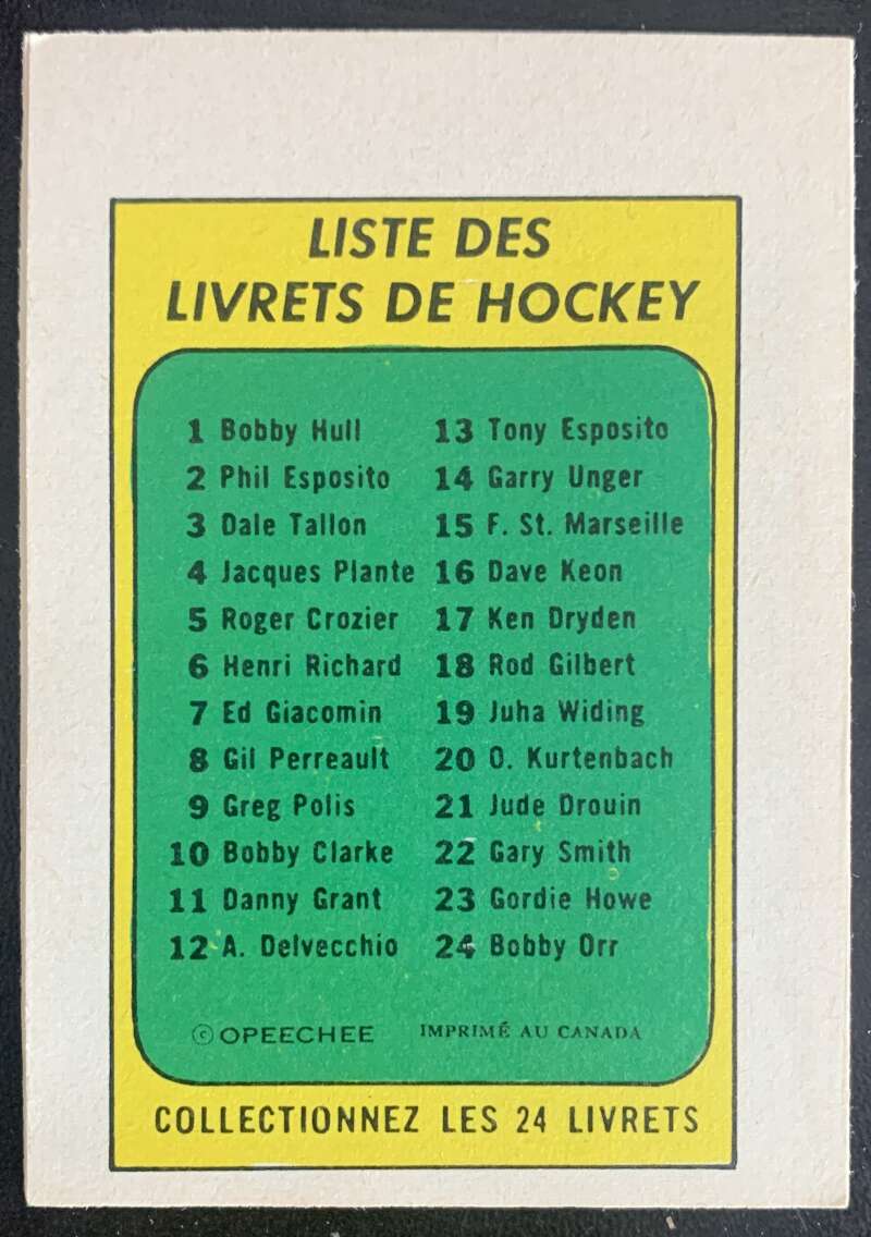 1971-72 O-Pee-Chee Booklets French #8 Gilbert Perreault    V54314 Image 2