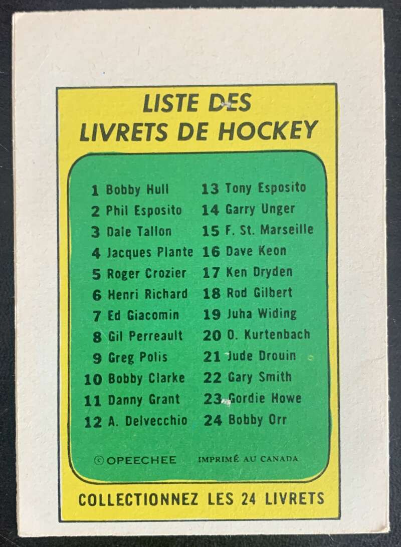 1971-72 O-Pee-Chee Booklets French #12 Alex Delvecchio    V54321 Image 2