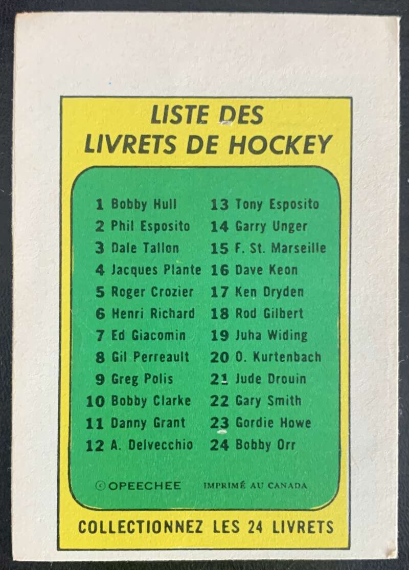 1971-72 O-Pee-Chee Booklets French #12 Alex Delvecchio    V54322 Image 2