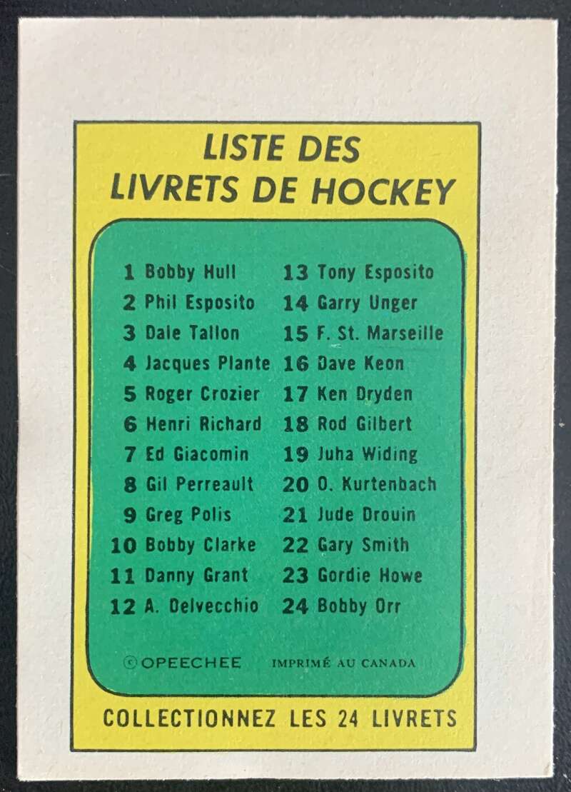 1971-72 O-Pee-Chee Booklets French #16 Dave Keon    V54330 Image 2