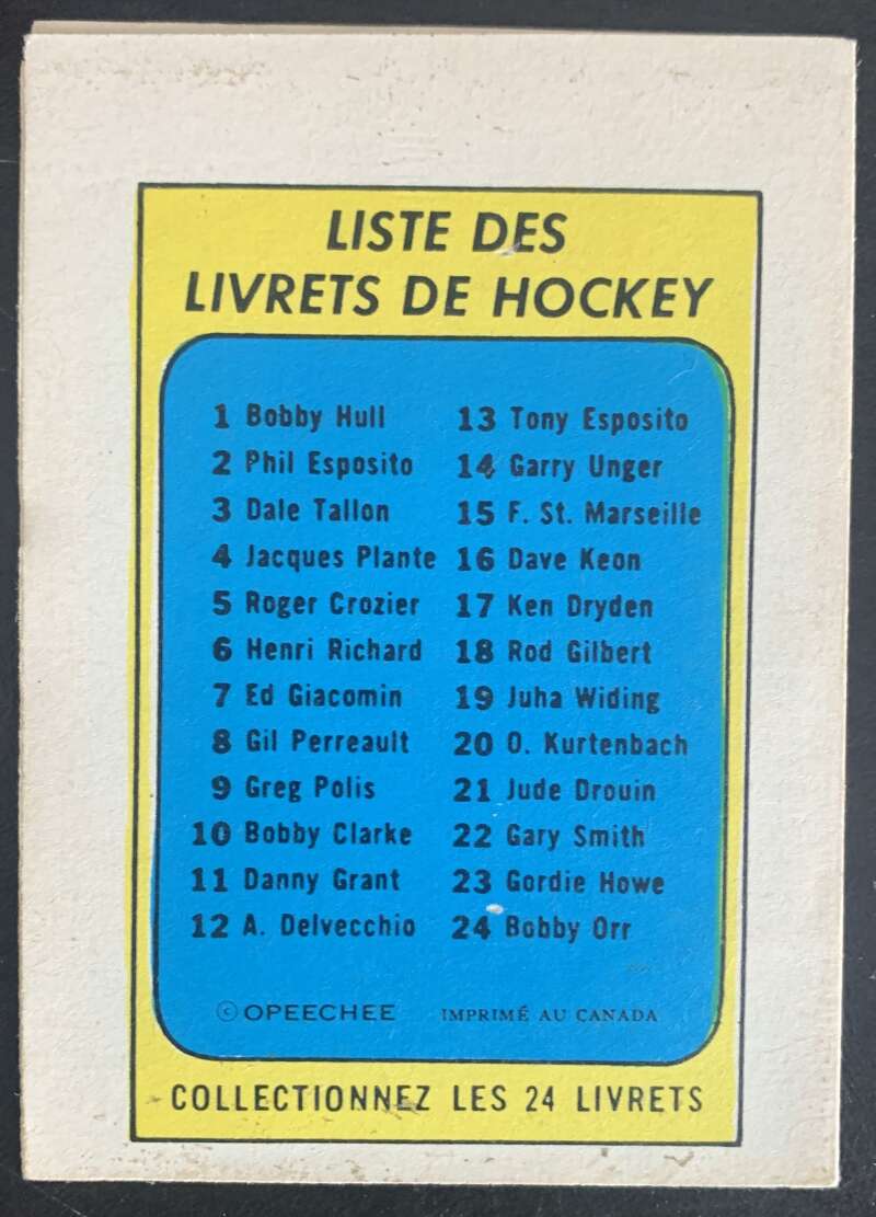 1971-72 O-Pee-Chee Booklets French #17 Ken Dryden    V54332 Image 2