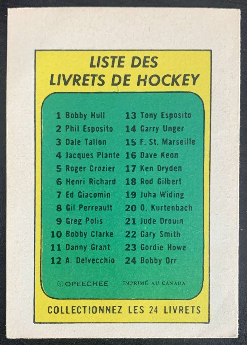 1971-72 O-Pee-Chee Booklets French #21 Jude Drouin    V54340 Image 2