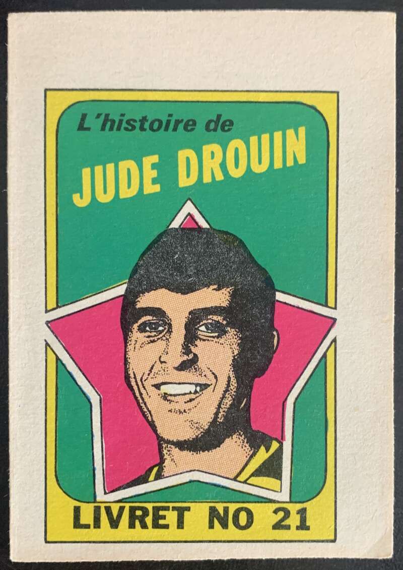 1971-72 O-Pee-Chee Booklets French #21 Jude Drouin    V54341 Image 1