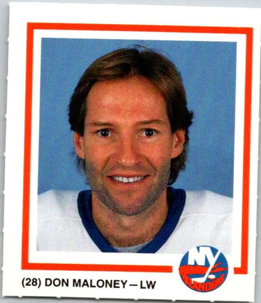 1990-91 New York Islanders Marine Midland Bank #28 Don Malony  V54408 Image 1