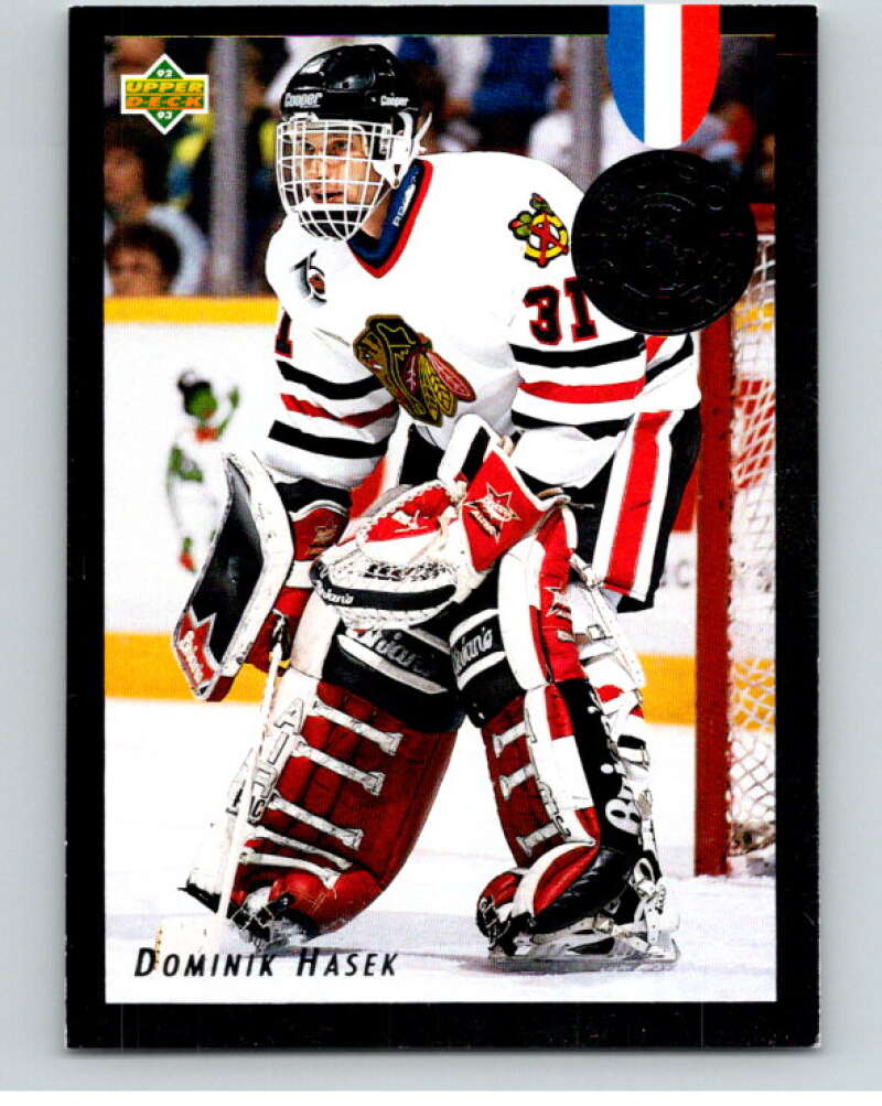 1992-93 Upper Deck Euro-Stars #E3 Dominik Hasek  Chicago Blackhawks  V54416 Image 1