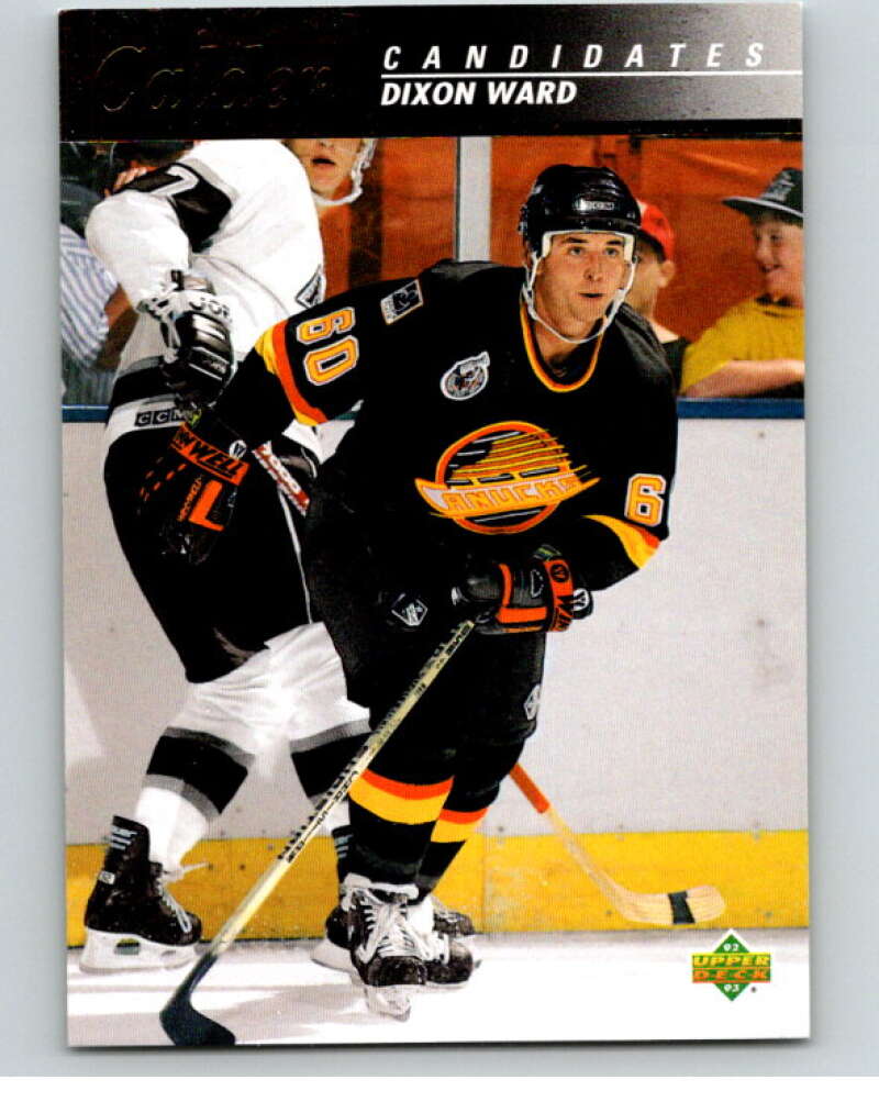 1992-93 Upper Deck Calder Candidates #CC1 Dixon Ward  Vancouver Canucks  V54455 Image 1
