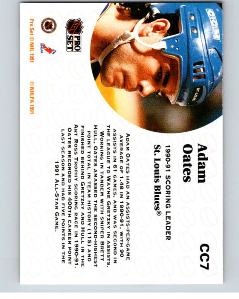 1991-92 Pro Set CC #CC7 Adam Oates  St. Louis Blues  V54580 Image 2