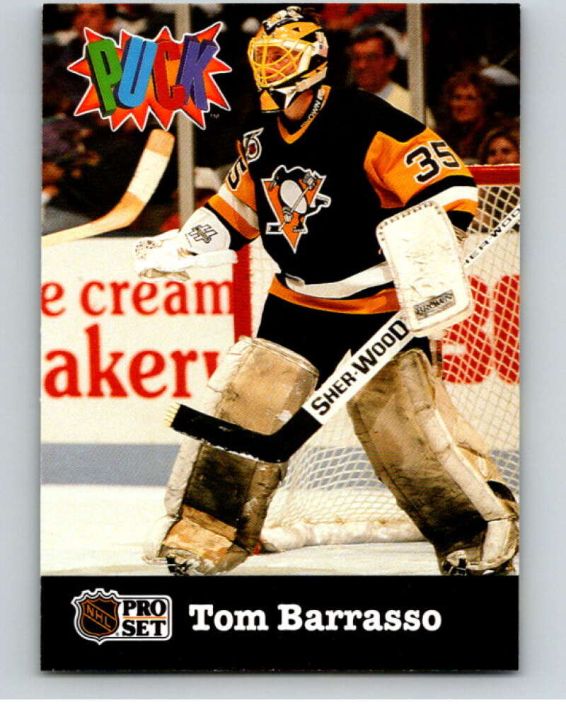 1991-92 Pro Set Puck Candy #22 Tom Barasso   V54628 Image 1