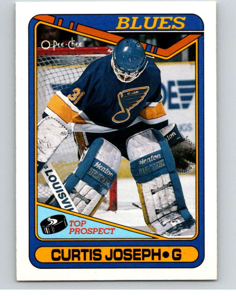 1990-91 O-Pee-Chee #171 Curtis Joseph  RC Rookie St. Louis Blues  V54652 Image 1