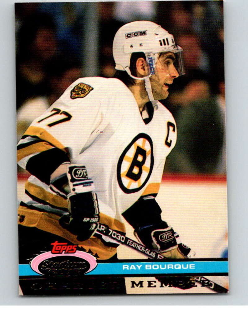1991-92 Topps Stadium Club Charter Member #44 Ray Bourque  Boston Bruins  V54663 Image 1