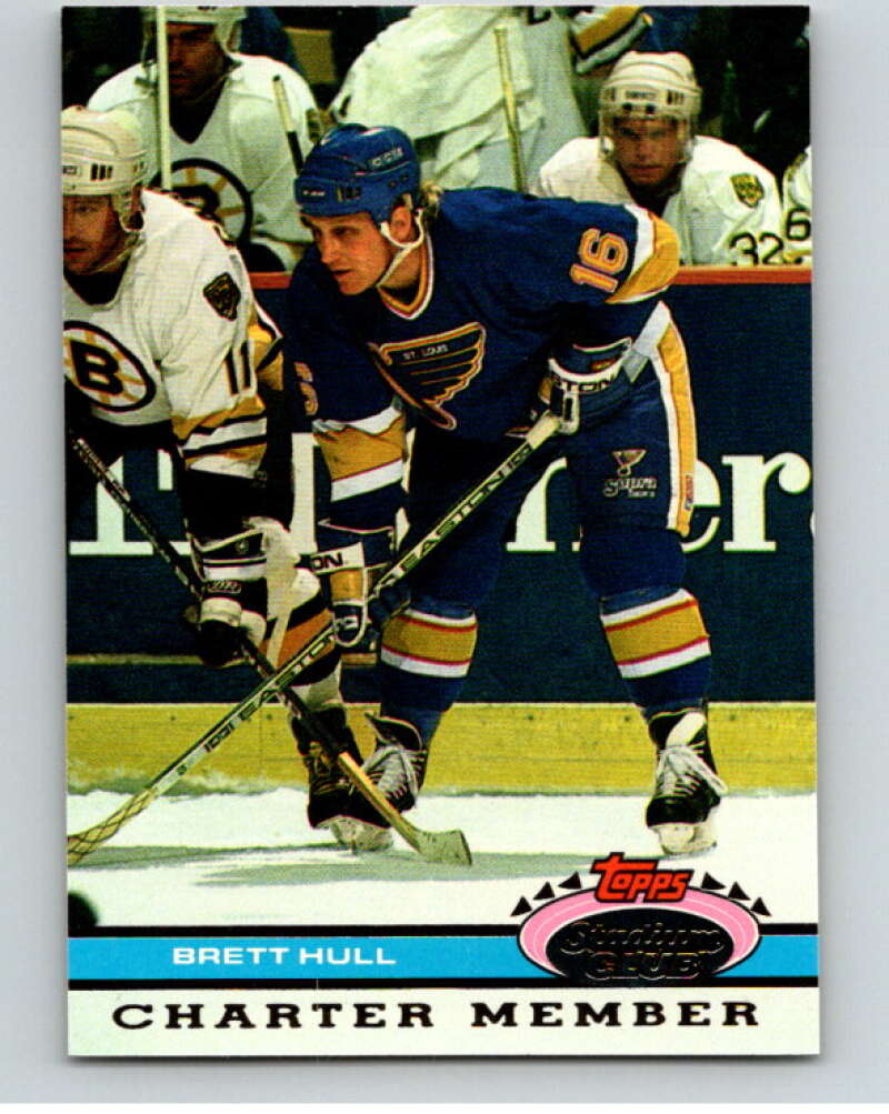 1991-92 Topps Stadium Club Charter Member #49 Brett Hull  St. Louis Blues  V54666 Image 1