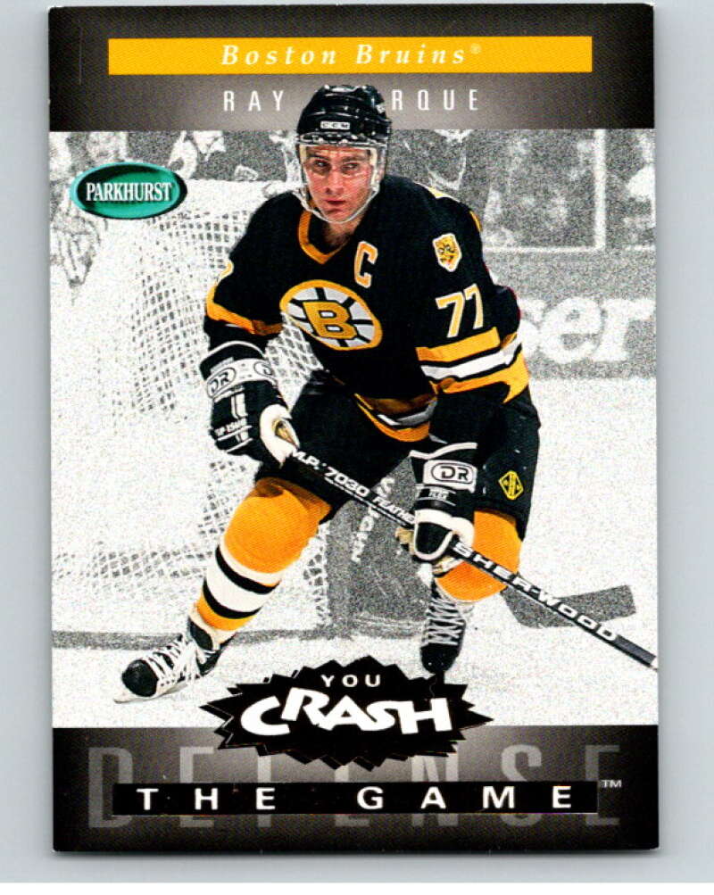 1994-95 Parkhurst Crash the Game Gold #2 Ray Bourque  Boston Bruins  V54669 Image 1