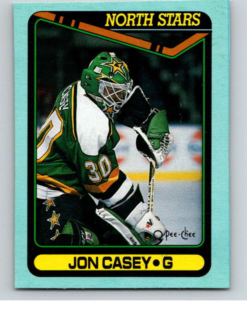 1990-91 O-Pee-Chee Box Bottoms #B Jon Casey  V54677 Image 1