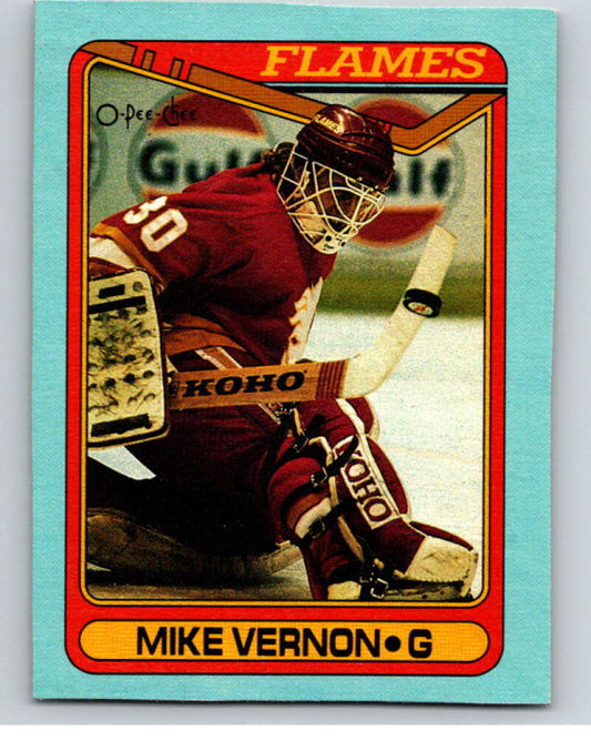 1990-91 O-Pee-Chee Box Bottoms #L Mike Vernon  V54692 Image 1